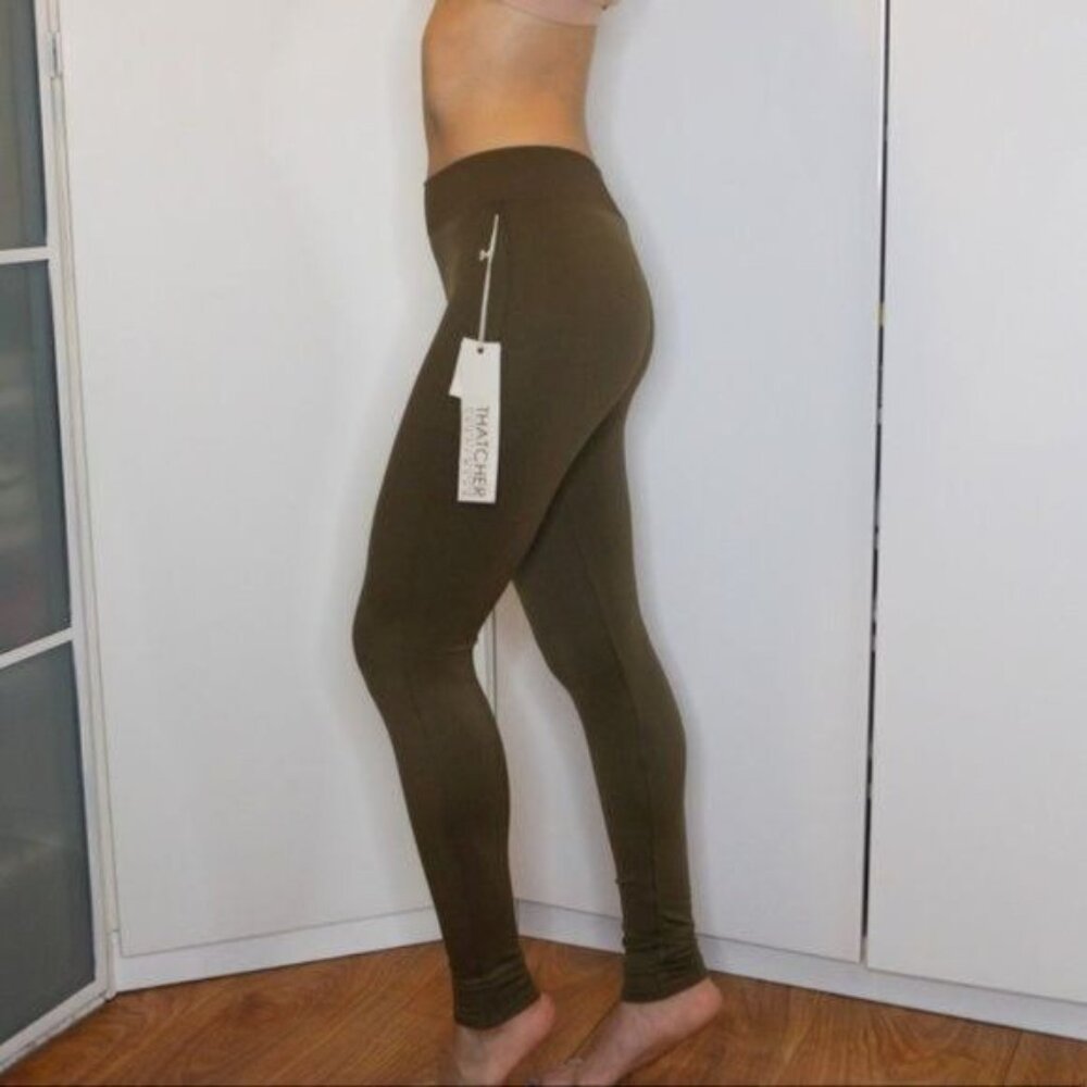 Thatcher Olive Green Seamless Leggings - Picture 3 of 8